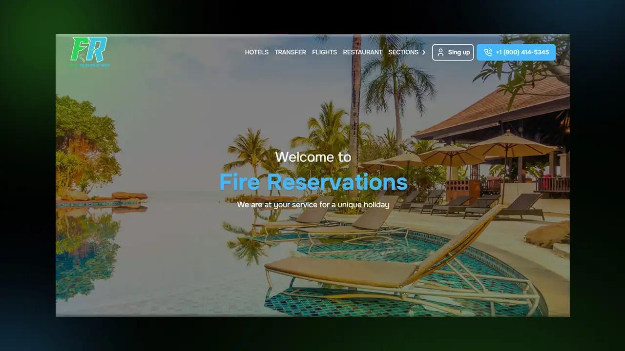 Fire Reservations website image